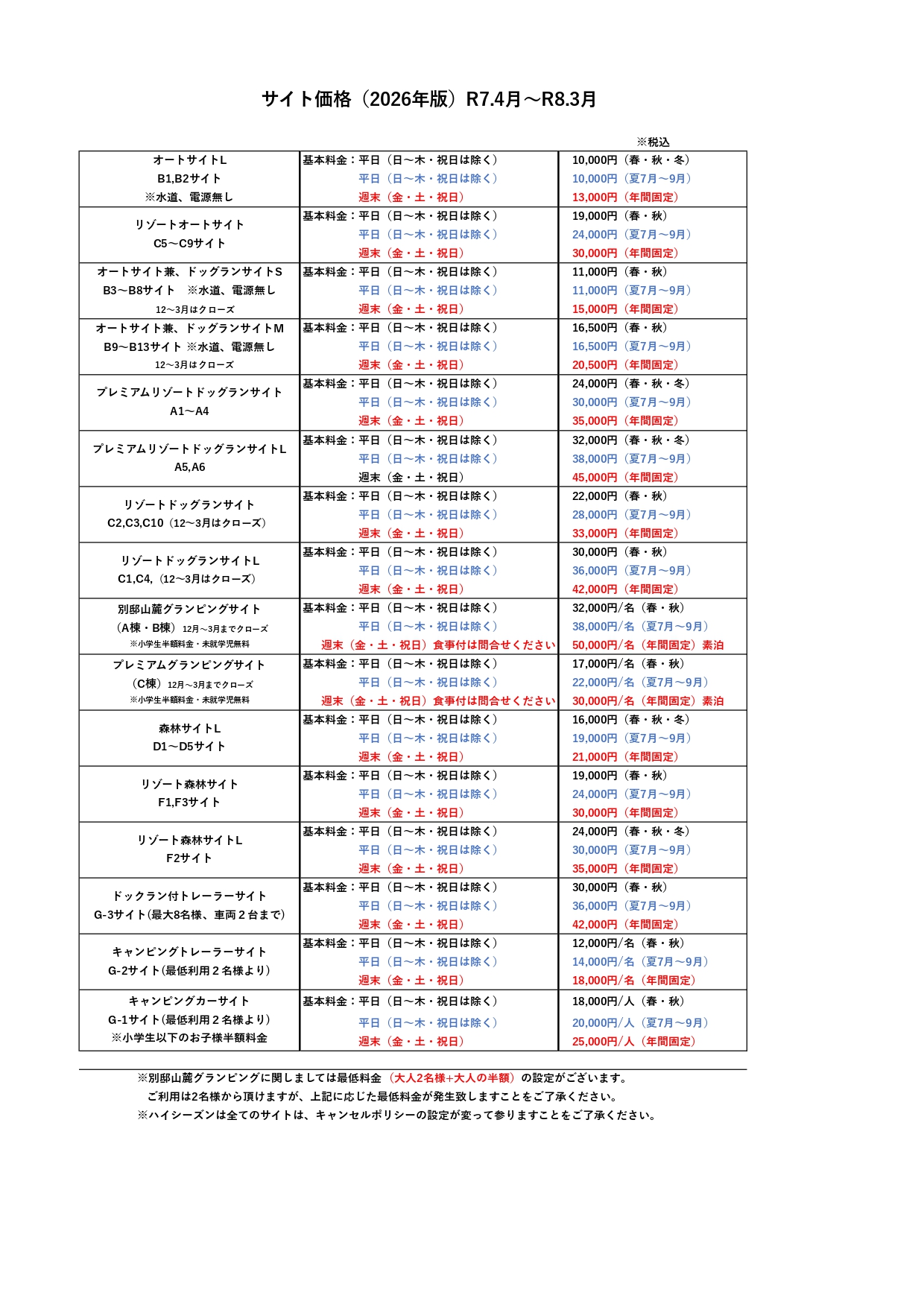 【重要】施設利用料金の改定および一部サイトのリニューアルについて